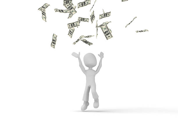 istock 3D man trying to catch some money 146912342