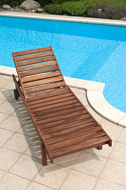 istock Wooden deckchair 146912786