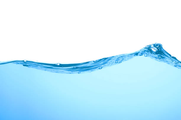 istock The surface of the water. White background. Movement. Close-up view. 1469128062