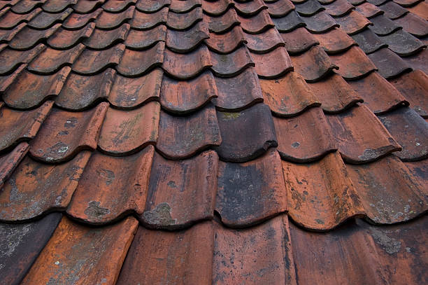 Clay Roof Tiles stock photo