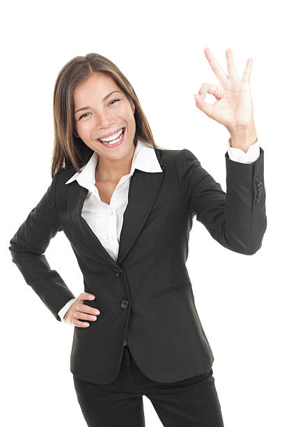 istock OK sign businesswoman 146912925
