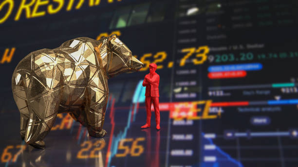 istock The gold bear and red man for business concept 3d rendering 1469133705