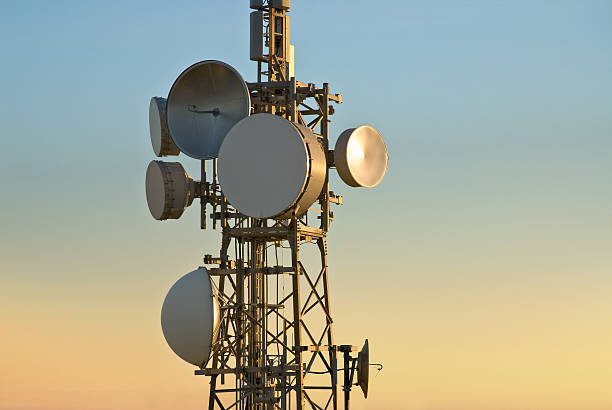 telecommunications tower stock photo