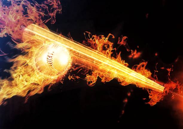 istock 3d illustration compositing fire effect on colliding baseball ball and bat 1469138701