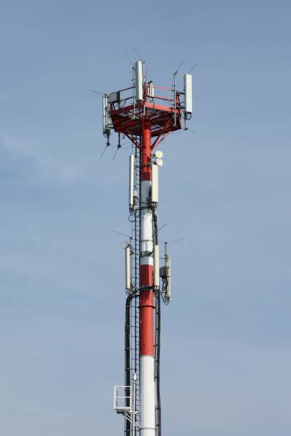 istock Red and white signal tower 1469142490