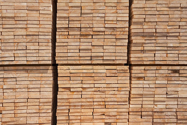 Stacked Lumber #1 stock photo