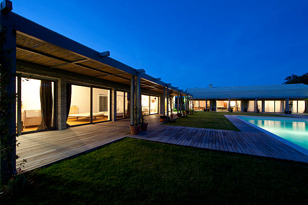 istock Modern Stone house in Istria Croatia by night 146914294