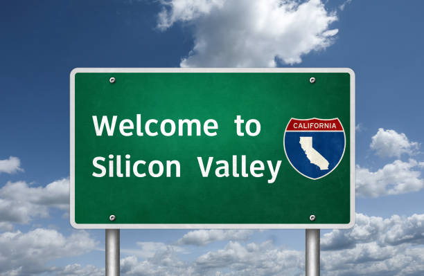 Welcome to Silicon Valley in Northern California stock photo
