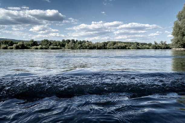 istock Low angle view of River Rhine near Ingelheim, Germany 1469146088