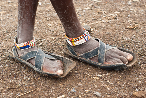 Massai sandals in Kenya