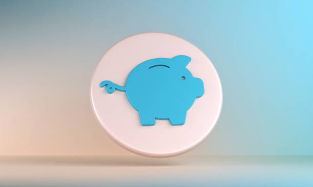 istock Piggy Bank icon on colorful Background 1469149398