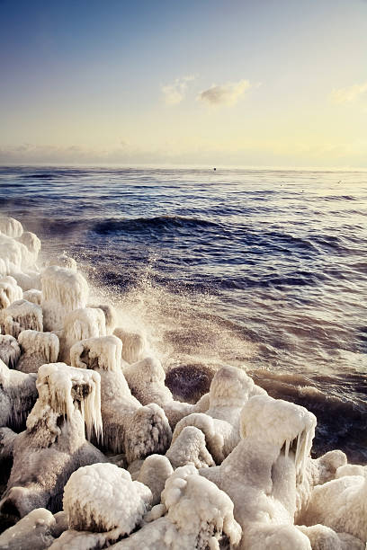 Black Sea winter stock photo