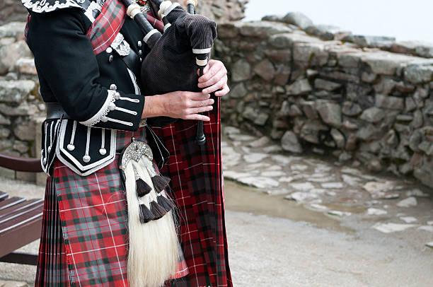istock Bag pipe and scottish kilt 146915148