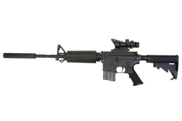 istock civil firearm with silencer isolated on a white background 1469153975