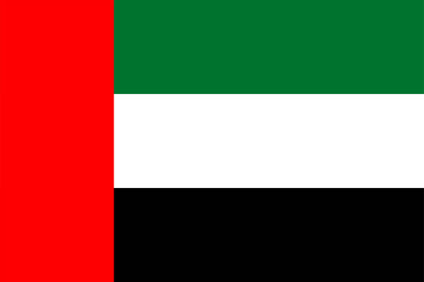 istock UAE flag. Flag of four stripes: red, green, white and black. 1469154286