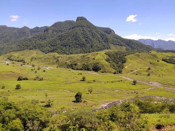 istock Rural landscape in blue sky with few clouds 1469155903