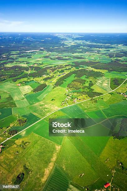 Foto de Vista Aérea Da Paisagem Rural e mais fotos de stock de Acima - Acima, Agricultura, Azul