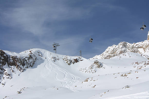 Powder Snow in Austrian Alps stock photo
