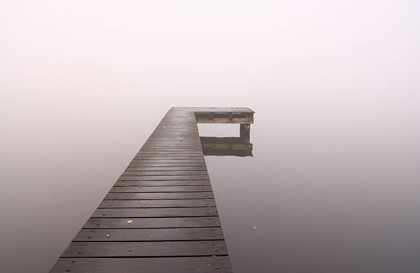istock Jetty in autumn fog 146915993
