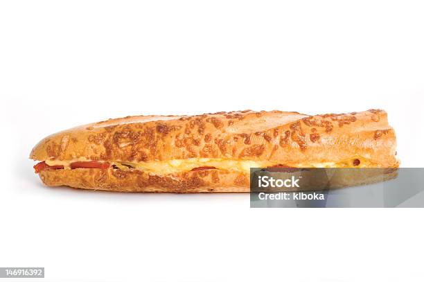 Long Delicioso Sándwich Foto de stock y más banco de imágenes de Alimento - Alimento, Barra de pan francés, Blanco - Color