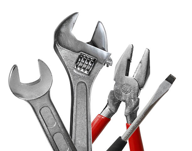 istock Four pieces of a stainless steel tool set 146917090