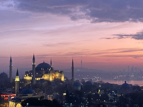 Turkey - Istanbul - Hagia Sophia Mosque and Bosphore