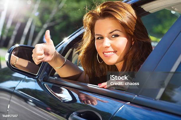 Young Woman Looking Out Of Car Stock Photo - Download Image Now - 20-29 Years, Adult, Adults Only