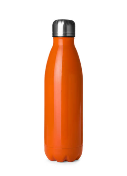 istock Stylish water bottle isolated on white. Cycling accessory 1469177550