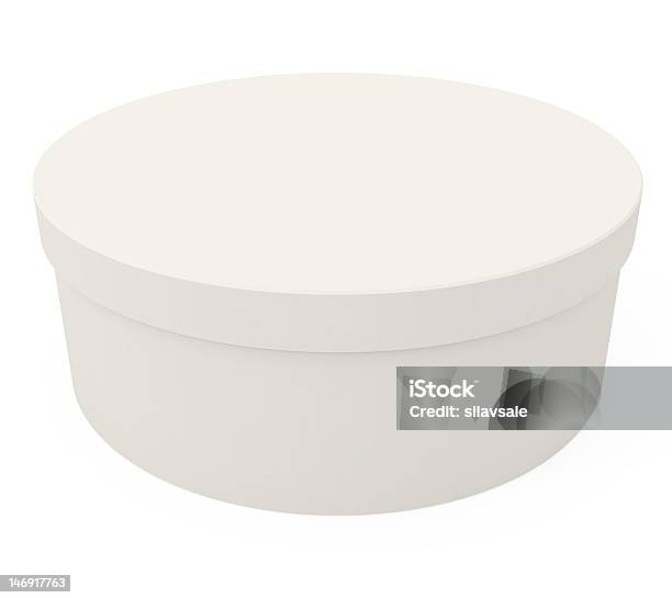 Caixa De Papelão Isolada A Branco - Fotografias de stock e mais imagens de Branco - Branco, Caixa, Cilindro - Formas Geométricas