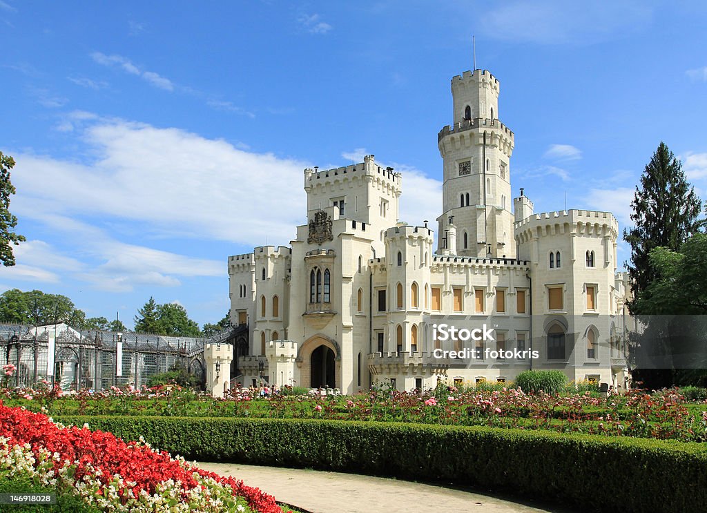 Czech Republic Hluboka castle - old landmark in Czech Republic Castle Stock Photo