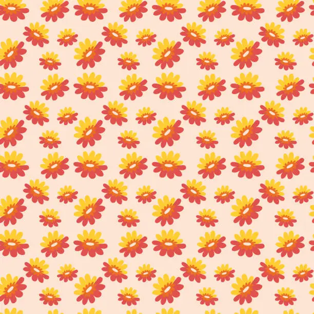 Vector illustration of Wildflower Pattern Design