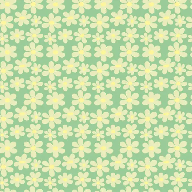 Vector illustration of Daisy Flower Pattern Design