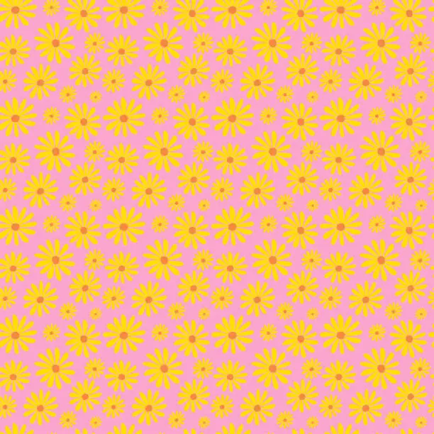 Vector illustration of Daisy Flower Pattern Design