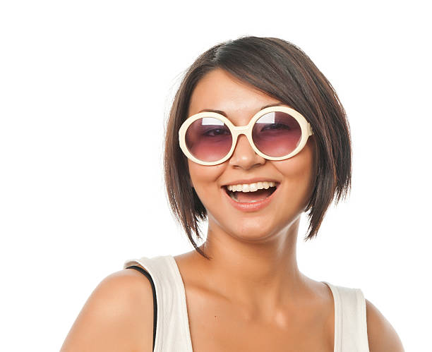 istock Smiling pretty girl with sunglasses 146918372