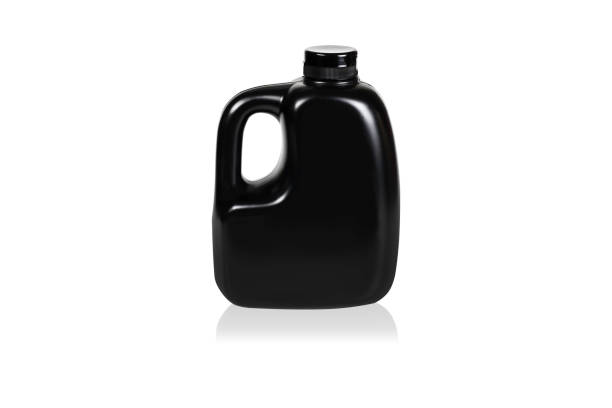 istock Black plastic canister isolated on white background with clipping path. 1469185688