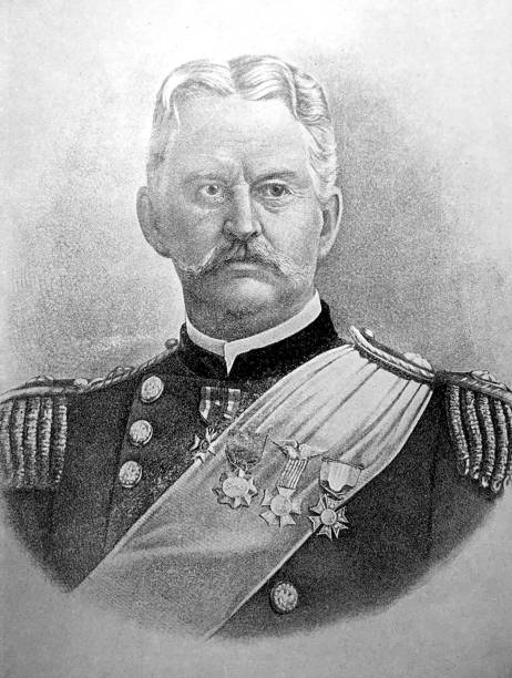 istock Antique illustration - portrait of General Wesley Merritt 1469188535