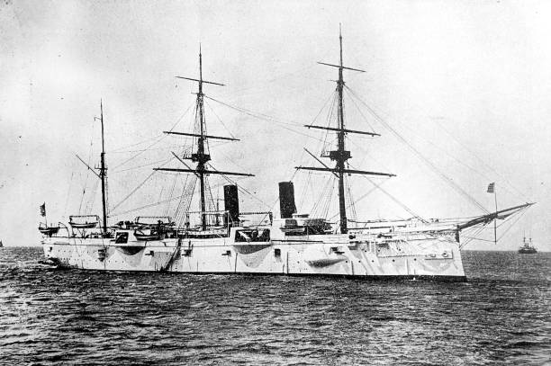 istock Antique illustration - United States Cruiser Chicago 1469188540