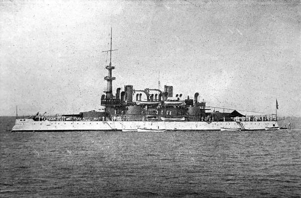 istock Antique illustration - United States Battleship Oregon 1469188593