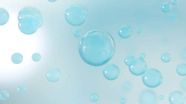 istock Attractive liquid essence for cosmetics on an abstract background. 1469190045