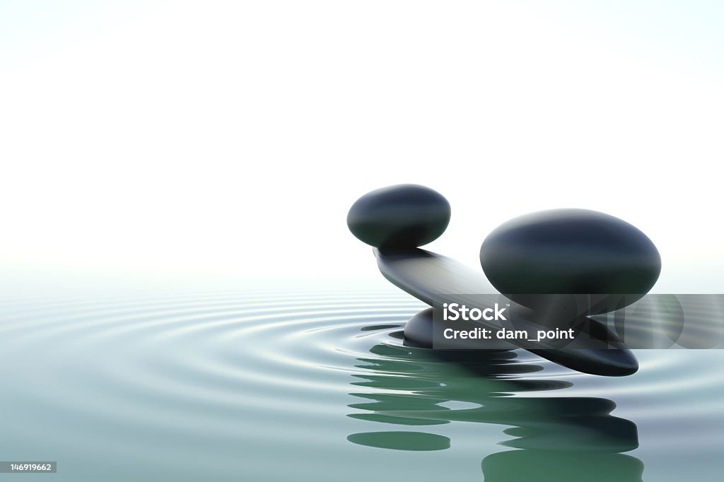 Equilibrio pietre Zen - Foto stock royalty-free di Acqua