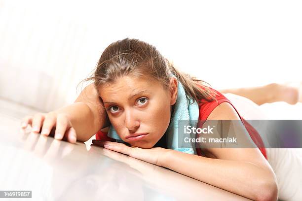 Young Tired Woman Stock Photo - Download Image Now - The Human Body, Active Lifestyle, Activity