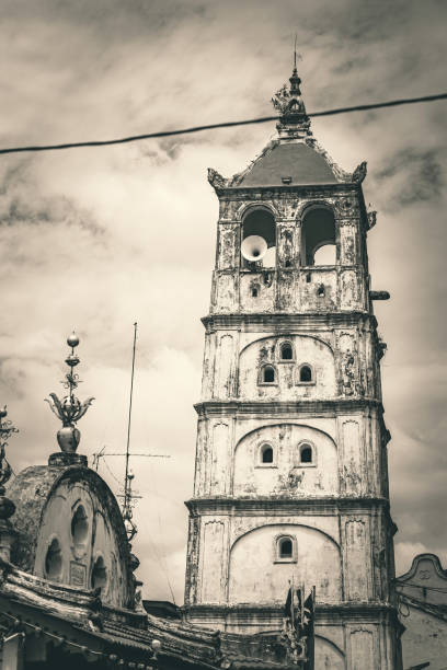 Minaret at the Kampung Kling mosque in Malacca, Malaysia