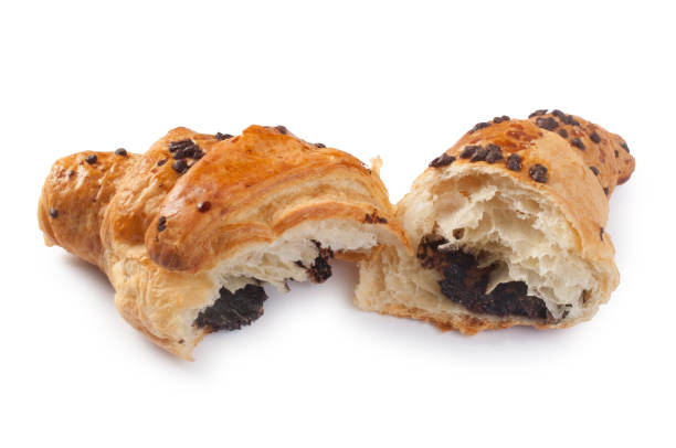 istock Chocolate Chip Croissant on White 1469201756