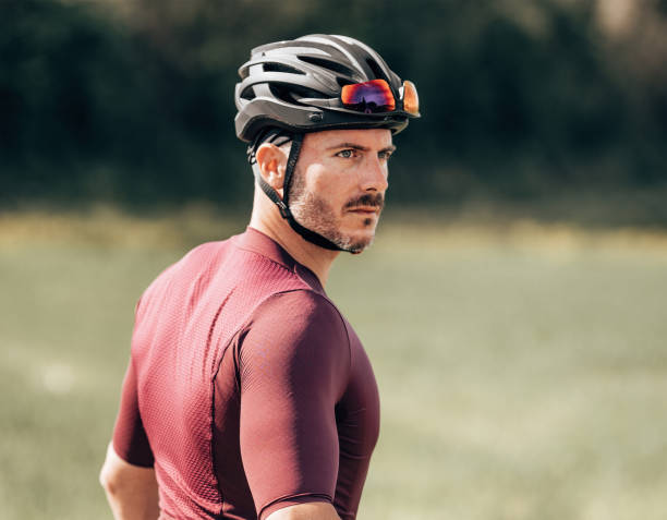 cyclist portrait in the countryside