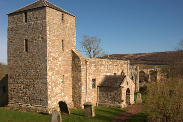 Edlingham 11th century church near Alnwick stock photo