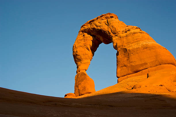 Delicate Arch at Sunset stock photo