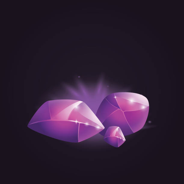 istock Crystals and natural minerals. Cartoon Magic Gemstones. Game assets. vector illustration 1469207855