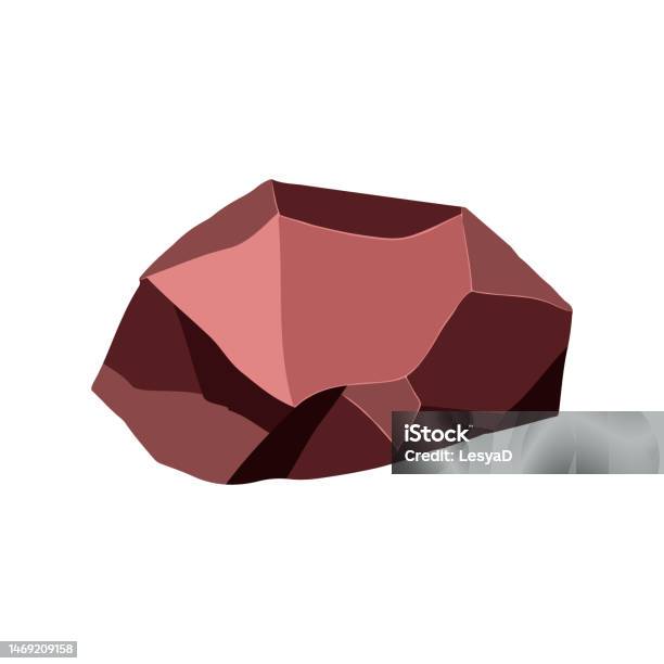 Ore Rocks Vector Ore Rock Boulder Natural Shape Stone Vector Illustration Stock ...