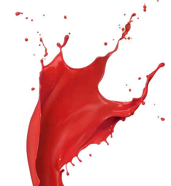 istock The wave of the red paint splashed 146921043