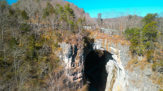The Natural Bridge Aerial View - Rockbridge County Virginia State Park Trail